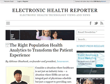 Tablet Screenshot of electronichealthreporter.com